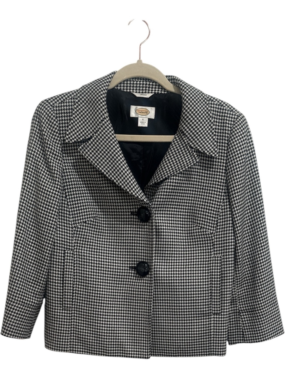 Talbots Houndstooth Blazer Size 6